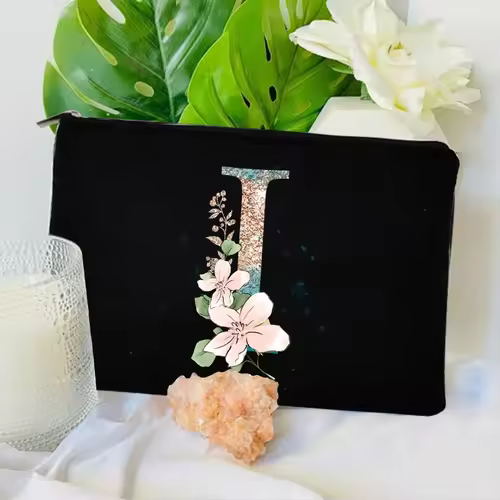 Gradient Initial Makeup Zipper Bags Fashion Travel Toilet Lipstick Pouch Bag Bachelorette Party Bridesmaid Cosmetic Clutch Purse - Image 18