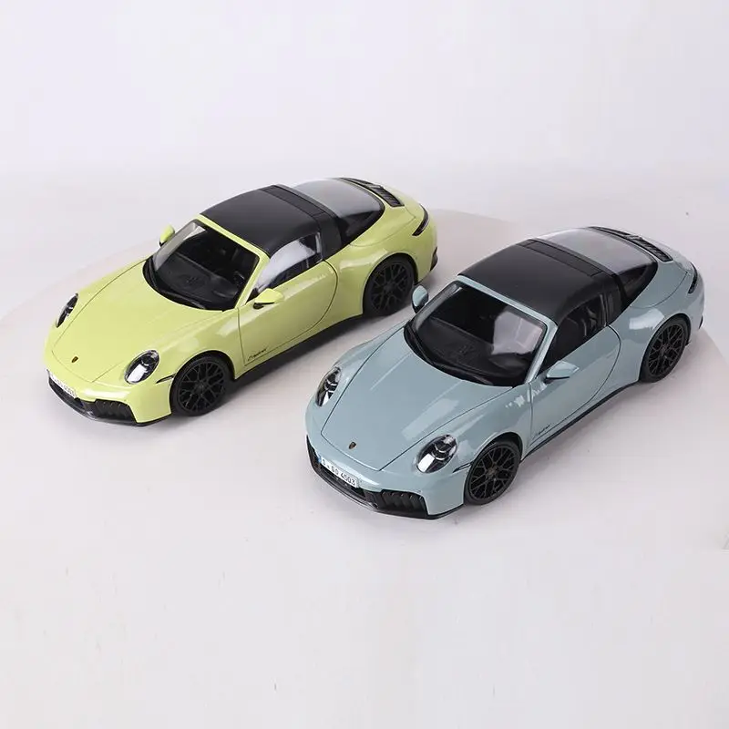 มีสินค้าในสต็อก: รถโมเดลจำลองโลหะผสมไดแคสต์ 911 Targa 4 GTS ขนาด 1:18 ของเล่นเด็กผู้ชาย ของสะสมสำหรับผู้ใหญ่
