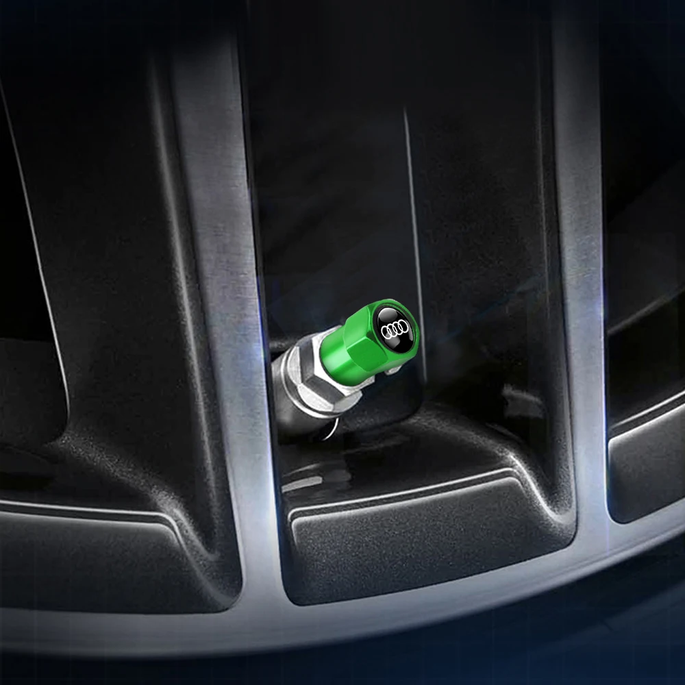 4 Stück Reifenventilkappen für Auto und Motorrad, Radluftventilabdeckung für Audi A3 8P 8V A6 C8 C7 A4 B7 S8 A8 D3 D4 A5 A8 Q3 Q5 RS Sline – Detail 7