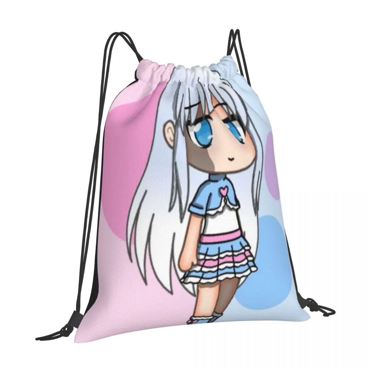 

Персонализированные сумки Gacha Life Kinen на шнурке с рюкзаком, Универсальные мужские школьные Приключения для кемпинга