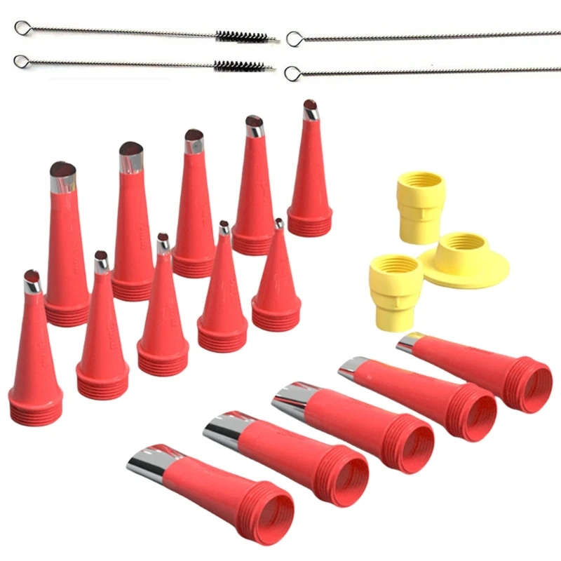 Caulk Extension Nozzles Stainless Steel Sealant Nozzle Applicators Various Sizes Cartridges Tip with Base