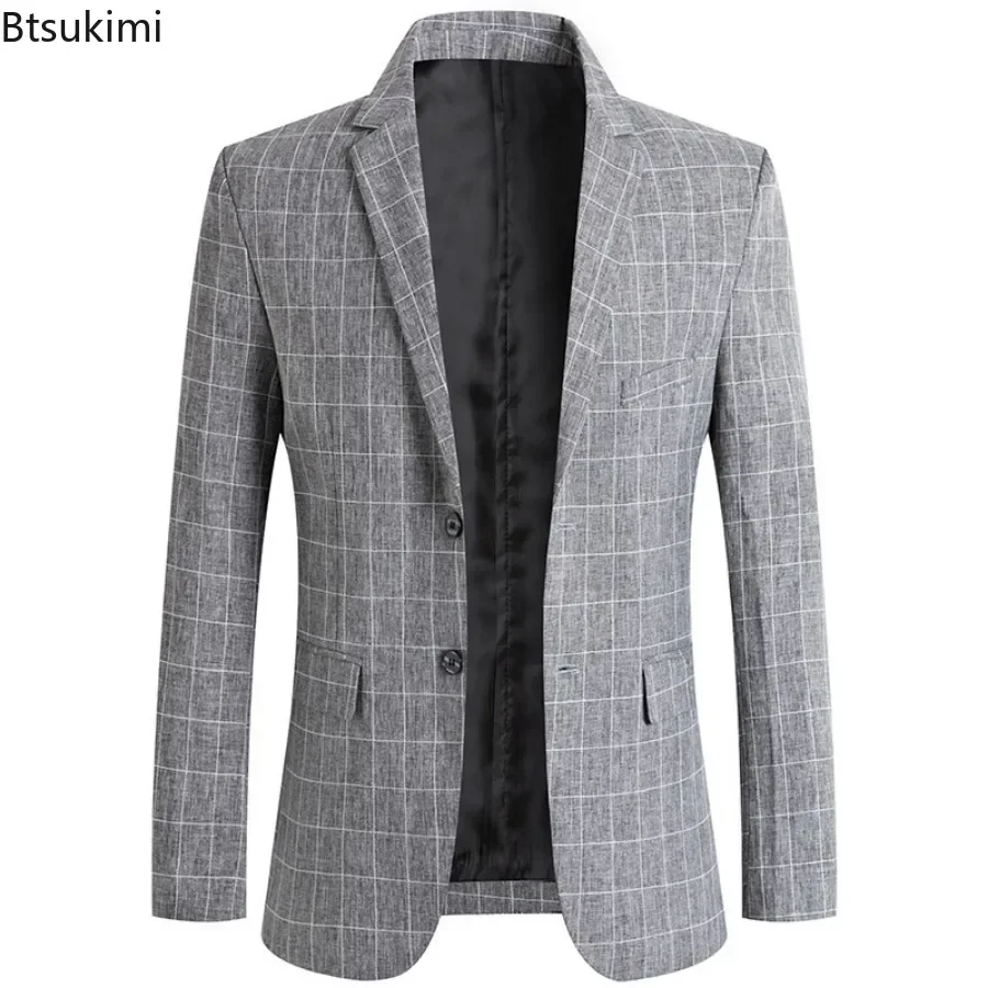 

New 2025 Men's Casual Blazer Jacket Fashion Solid Slim Suit Coats Male Handsome Business Jacket Suit Men's Blazers Tops Size 4XL