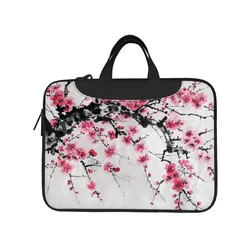 plum bossom laptop bag printed pattern fashion briefcase ultra-thin portable shoulder laptop bag 13 14 15.6in