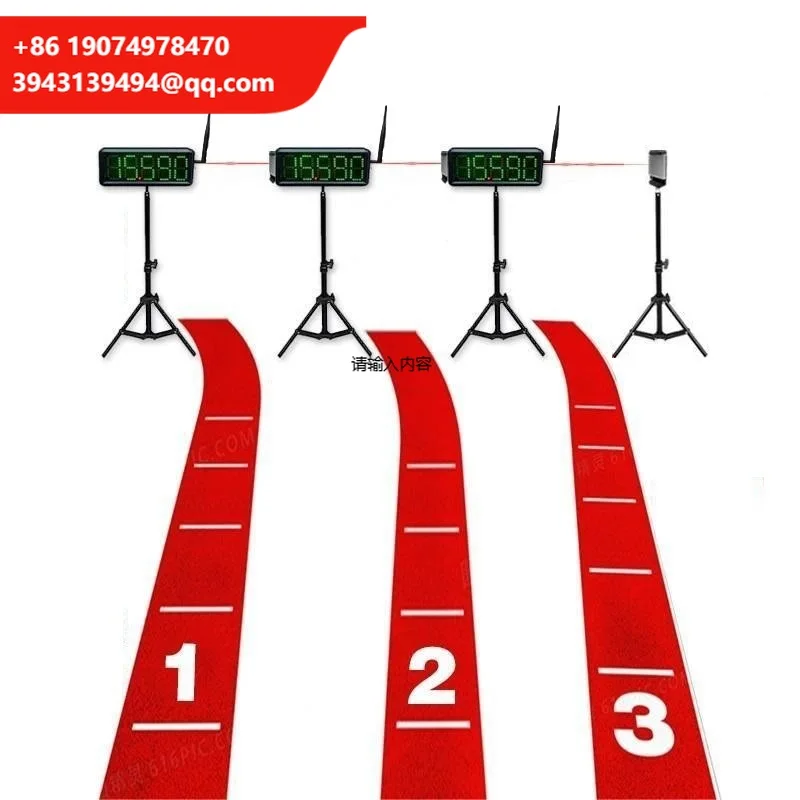 YIZHI Multiple Runners Speed Timer Laser Sensor Track Timing Gates Race System Clock For Running Roller Skating Competitions