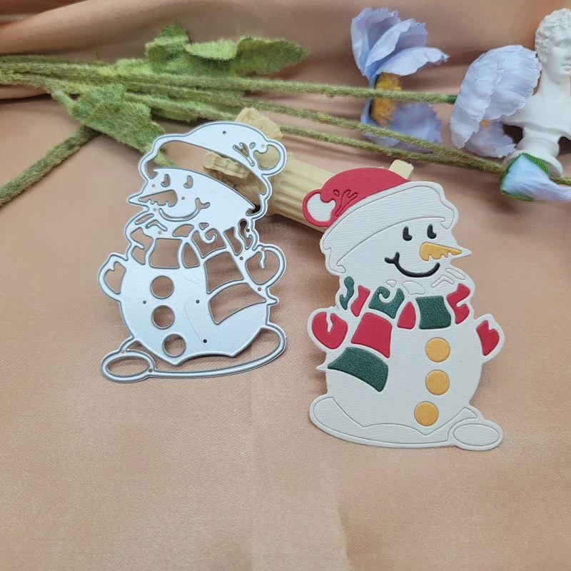 Snowman Cutting Manual Dies DIY Papercutting Home Album Production Tool Embossing Steel Material Scrapbook Greeting Card