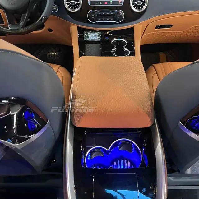 비토 순정 공장 고급 비즈니스 차량 개조 내부 콘솔 암레스트 박스 업그레이드 냉장고 포함 암레스트