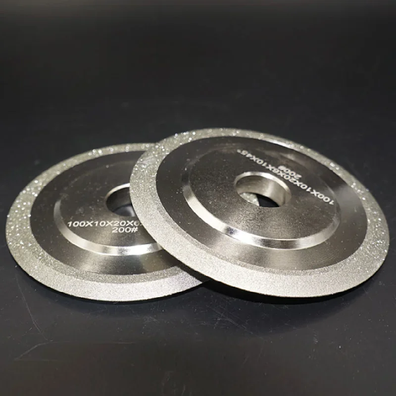 Grit150~320 SDC Electroplated Diamond Grinding Wheel Double Beveled Angle 45° 60° 90° for Grinding Alloy Ceramic Tungsten Steel