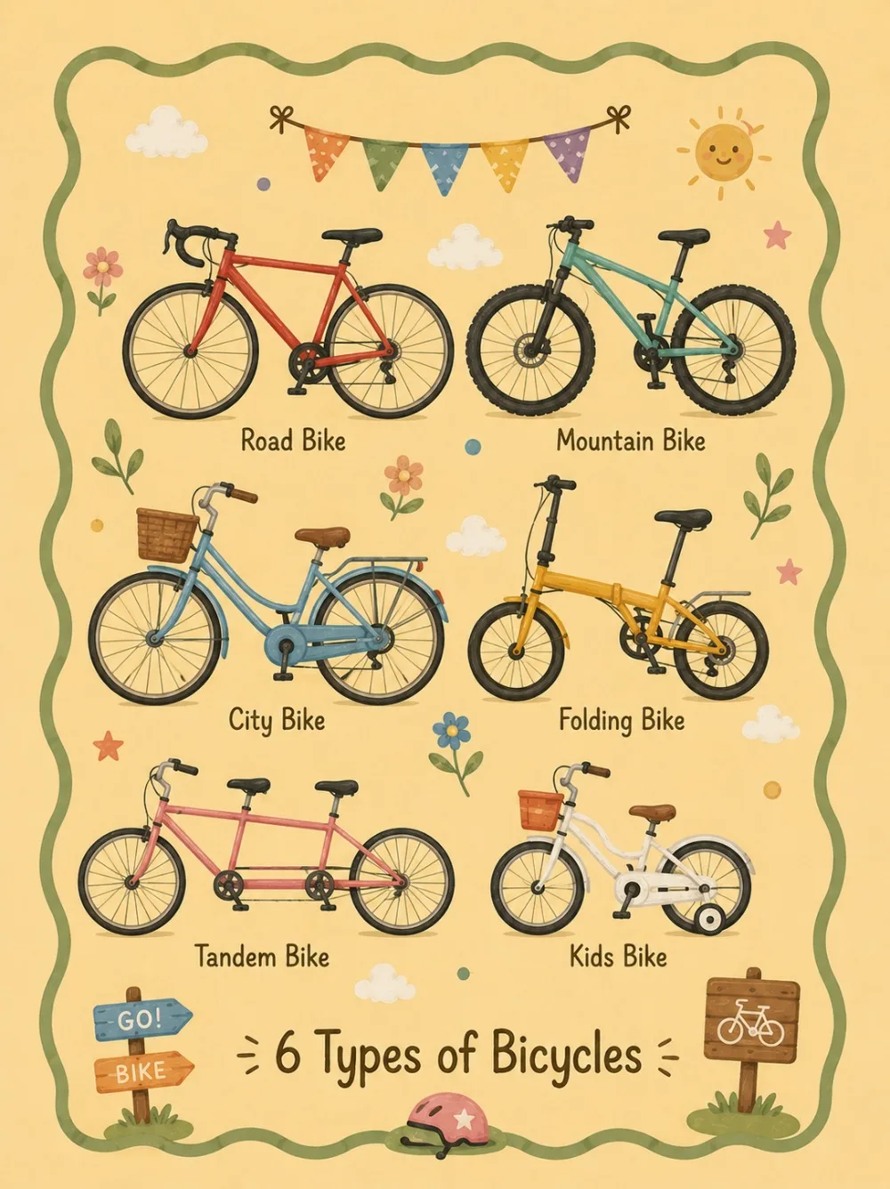 Means of Transportation Helicopter Bicycle Motorcycle Train Poster Canvas Painting Wall Pictures Home Nursery Kid's Room Decor
