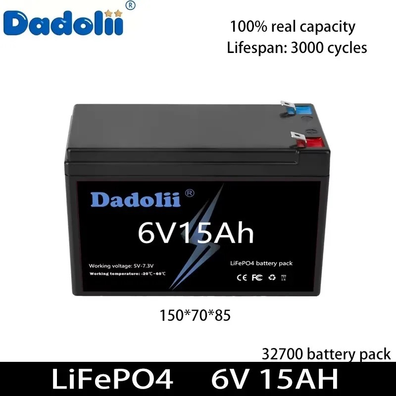LiFePO4-accu's – 6V 5Ah/8Ah/10Ah voor elektrische auto's voor kinderen, speelgoedauto's, motorfietsen en kinderwagens