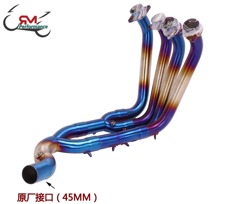 For Yamah YZF R6 2017 2018 2019 2020 Motorcycle Exhaust System Escape Slip On Front Tube Link Pipe Connect Original Muffler