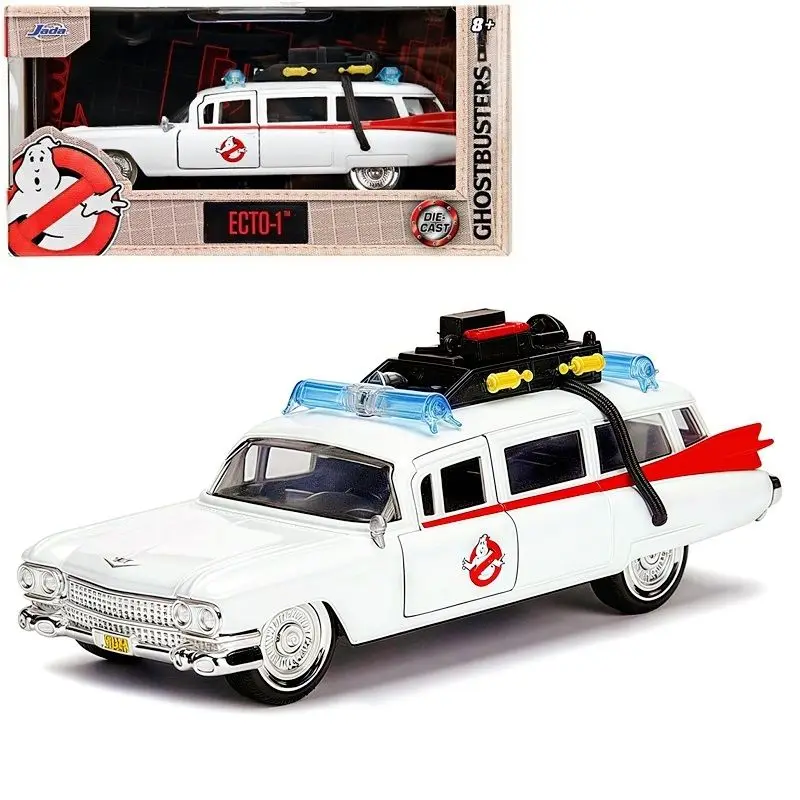 

Diecast 1/32 Scale Model Car Ghostbusters ECTO-1 Alloy Car Model Cadillac Play Vehicles Toys for Boys Original Box