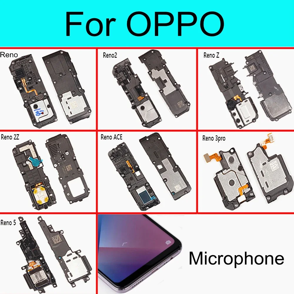 For OPPO Reno 2 3 4 5 6 Speaker 10X zoom Reno2 Z Reno3 Reno4 Reno5 Pro Bottom Loudspeaker Sound Buzzer Ringer Loud Speaker