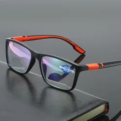 Gafas de lectura bifocales ultraligeras para hombres, anteojos deportivos para presbicia, gafas ópticas con dioptrías de 0 a + 4,0, antiluz azul, TR90