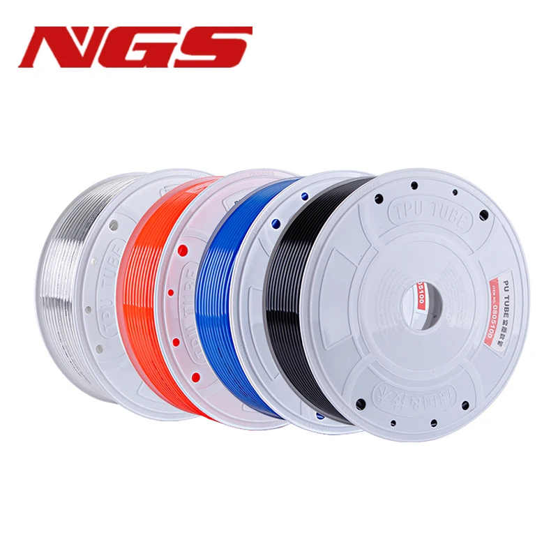 10M Polyurethane PU Tubing Compressed Air Hose For Compressor Pneumatic Tube Gas Pipe Line 4mm 6mm 8mm 10mm 12mm Fitting