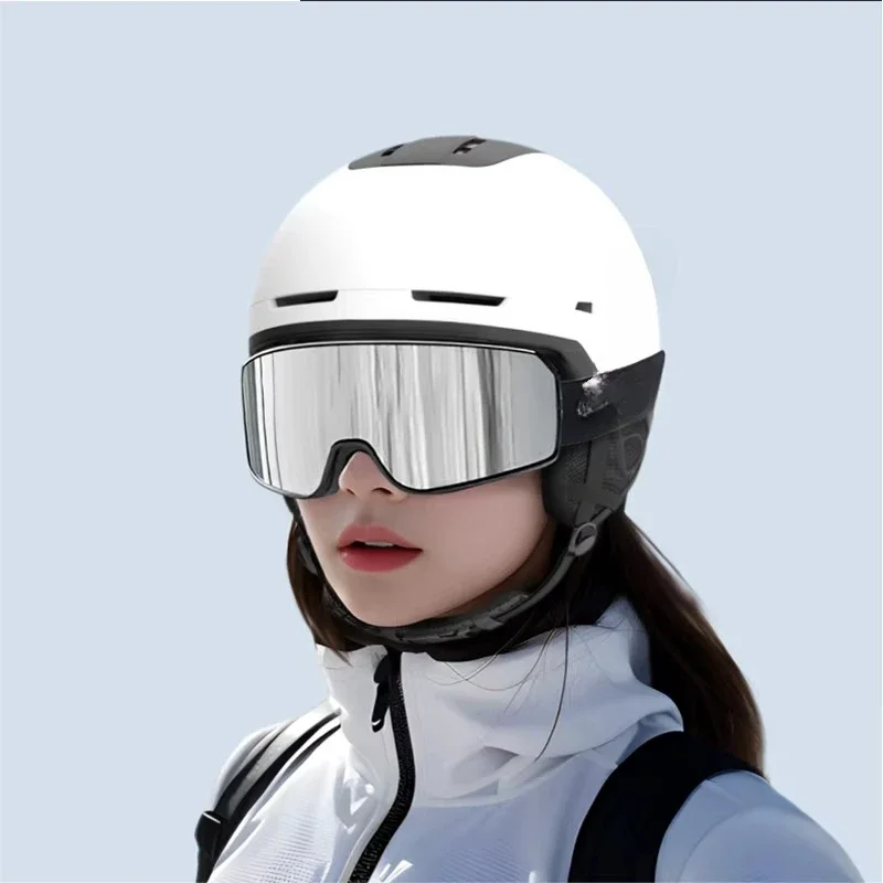 

Dual Sport Ski Helmet with Goggles Adult Winter Skiing and Snowboarding Hot Products Equipment