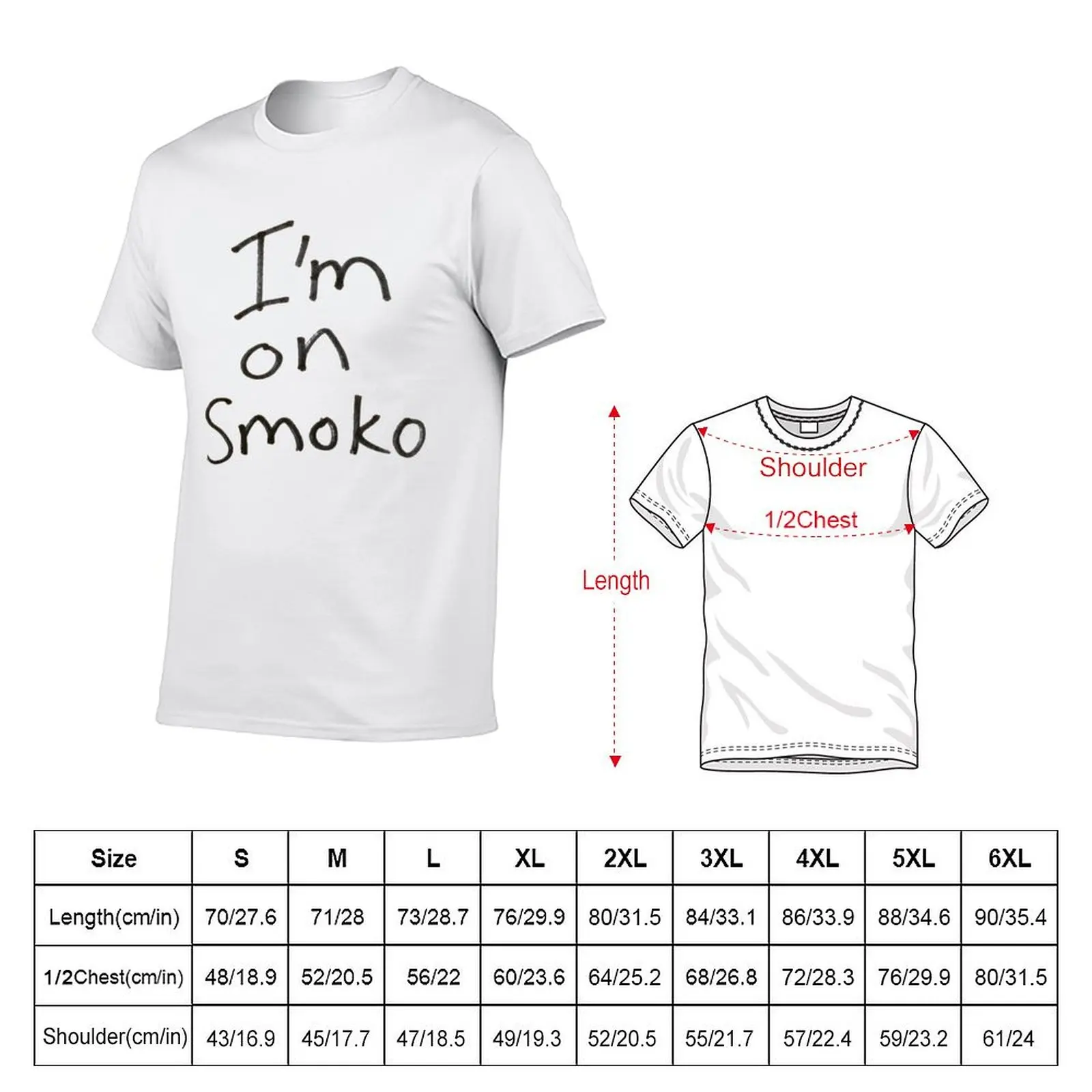 Handwritten I'm On Smoko Hot Australian Lingo THE CHATS T-Shirt t shirts for man graphic funny men t shirt cotton 100% T-shirt