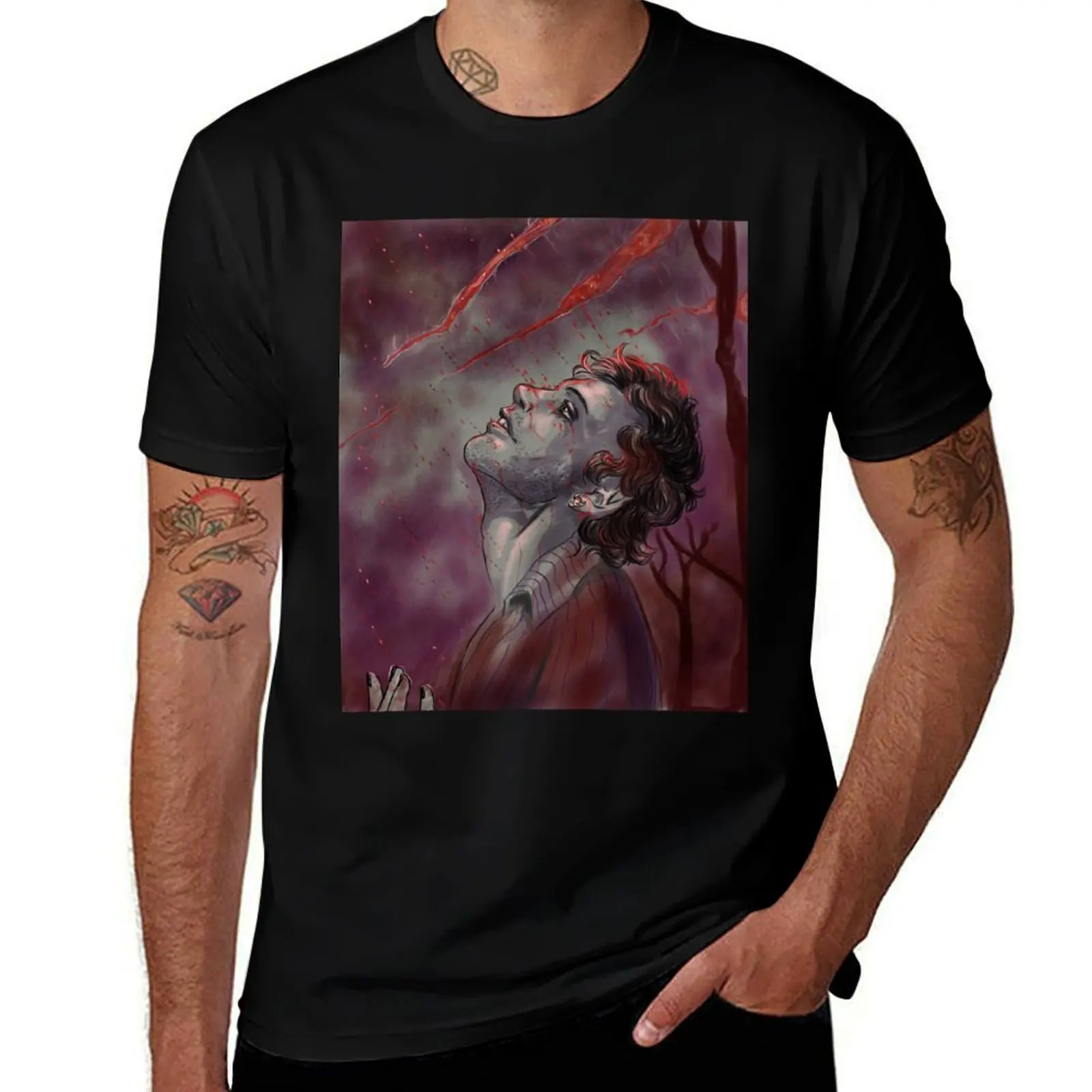 Bleeding sky T-Shirt Casual Loose Fit Summer Tee Shirt T-Shirt
