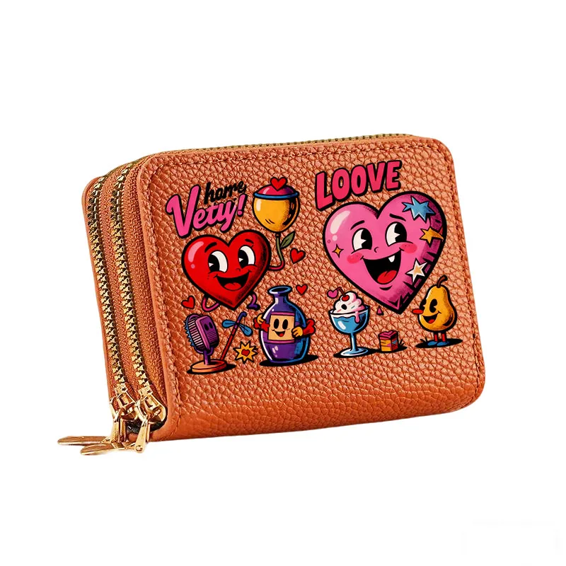 قطعة واحدة من حقيبة تخزين هدايا المهرجانات المخصصة لعيد الحب مع طبقات بسحاب مزدوج ومقصورات متعددة #4