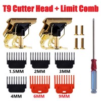 4Pcs/Set Size 1.5/3/4.5 T-Blade Men's Hair Clipper Trimmer Limit Comb Guide Combs Barber Replacement for T9 Trimmer