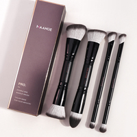 MAANGE 4pcs Dual-ended Makeup Brushes Set With Box Foundations Powder Conceal Blush for Eyeshadow Basic Brush Beginner Travel