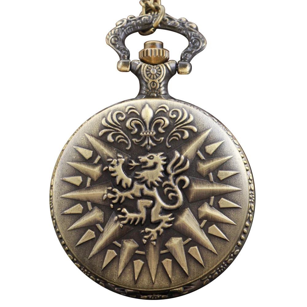 

Bronze Sun Lion Totem Men's Quartz Pocket Watch Vintage Fashion Best Festival Gift for Male and Female Students