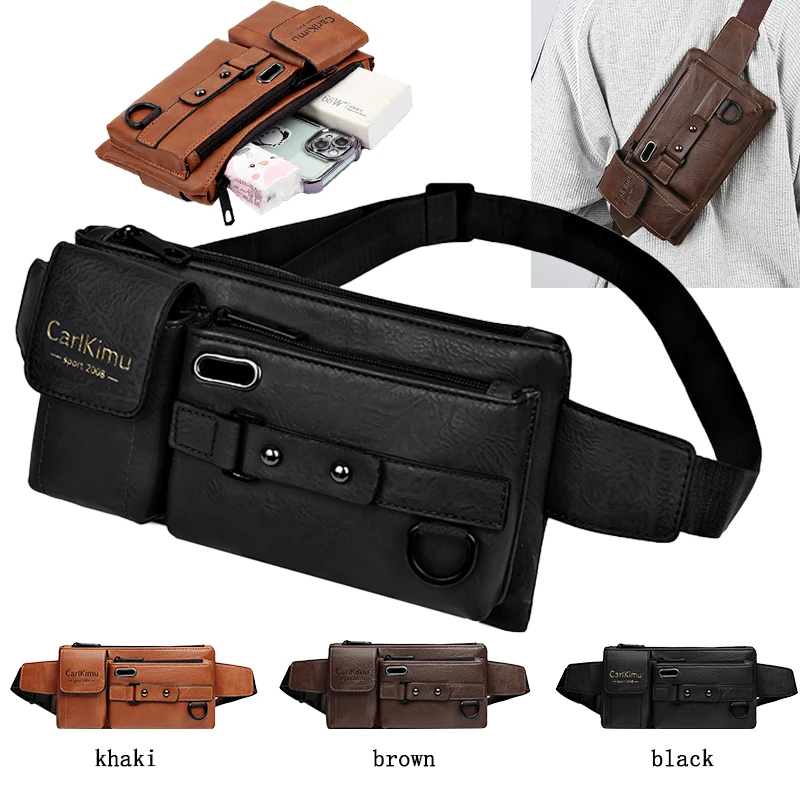 New style, high-quality ladies' waist bag, travel PU leather crossbody bag, shoulder bag with large capacity, multi-functional,