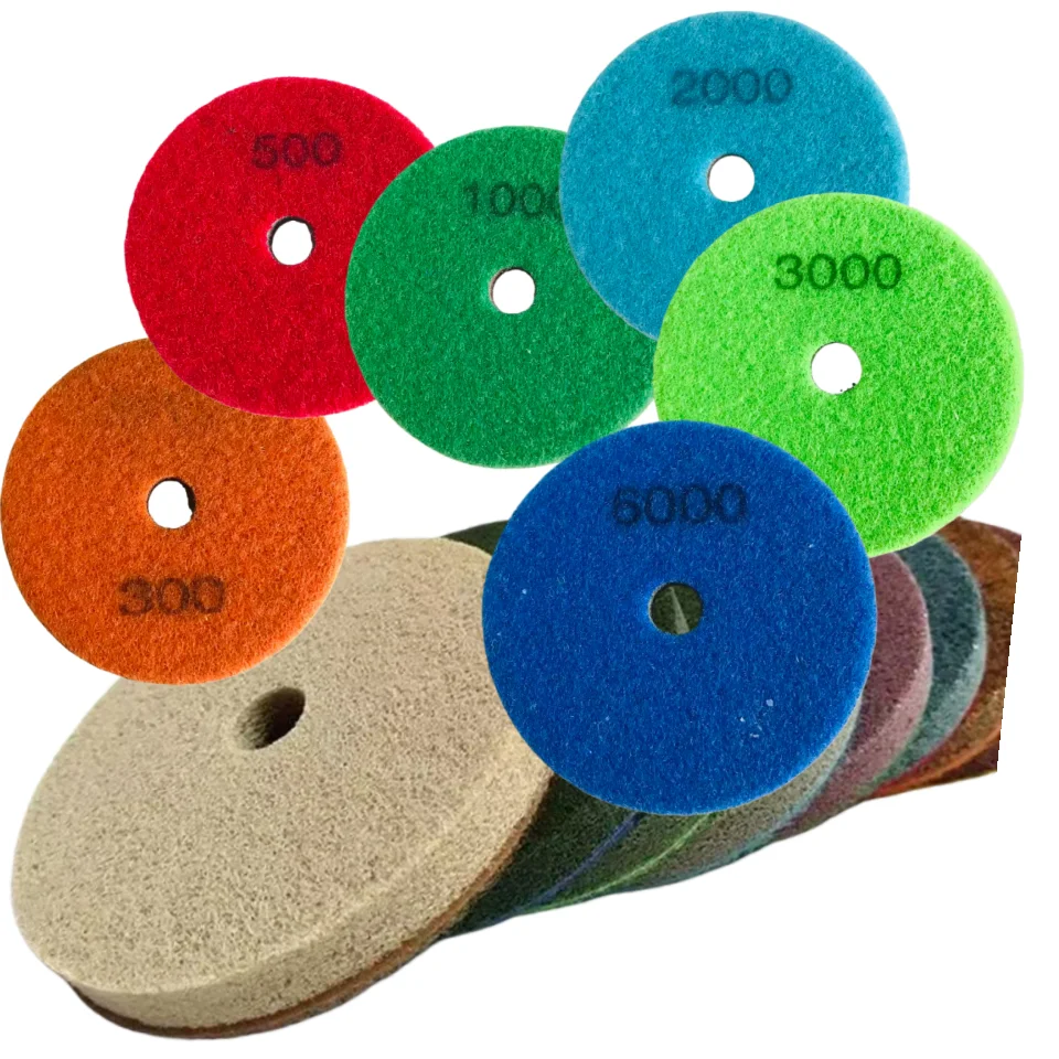 1/3/7/8Pcs  4 Inch Sponge Polishing Pads 100 MM Professional Stone Sponge Floor Grinding Disc For Marble Granite Concrete Floor