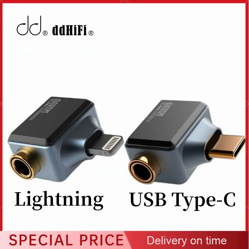 DD DdHiFi TC44A USB Type-C Lighting To 4.4mm HiFi Audio Adapter Converter for Android Phone Hi-res DAC 32bit/384kHz DSD 256