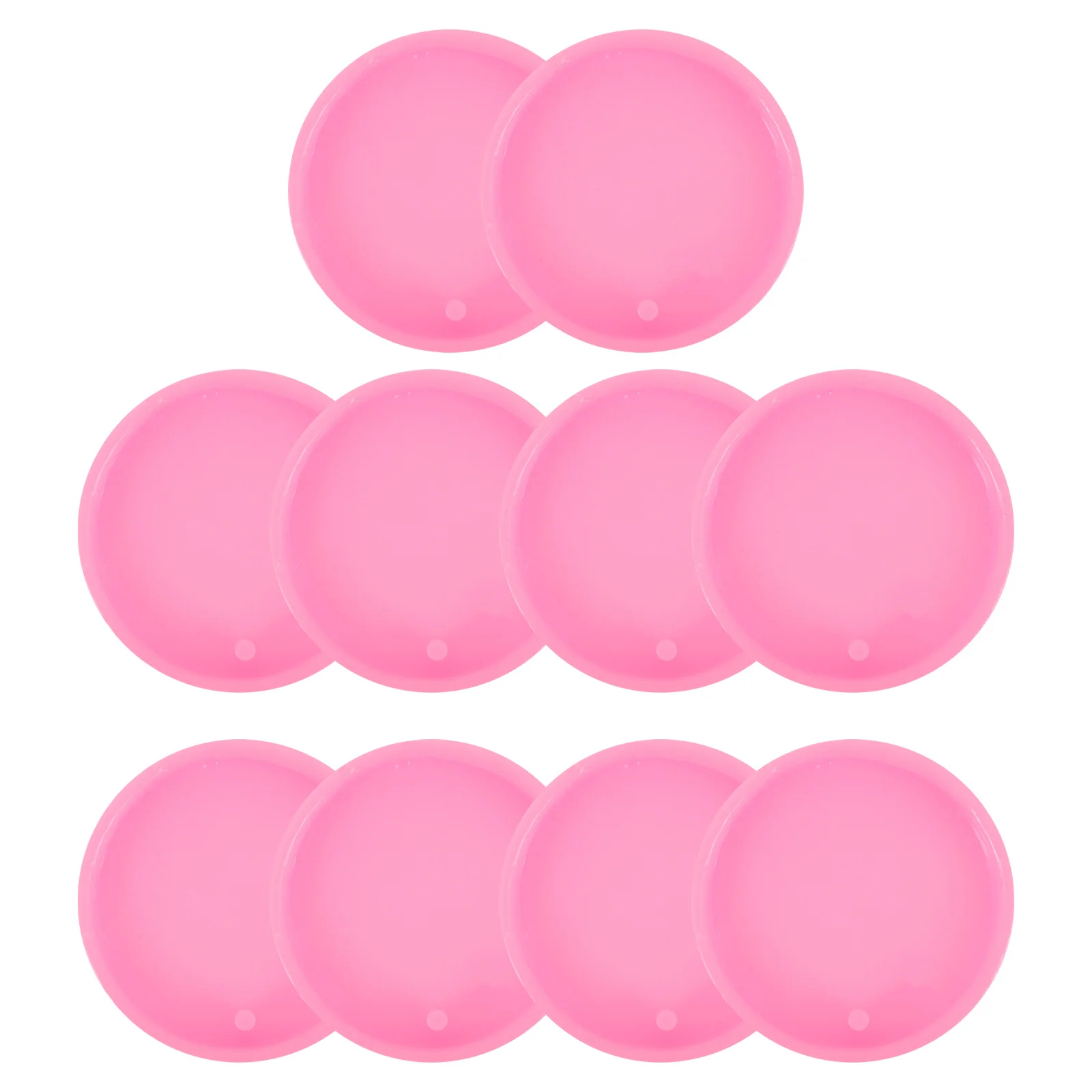 

10Pcs Silicone Keychain Pendant Molds Easy Clean Add Pigments Glitter Powder DIY Enthusiasts Practical Gift Keychain Resin Molds