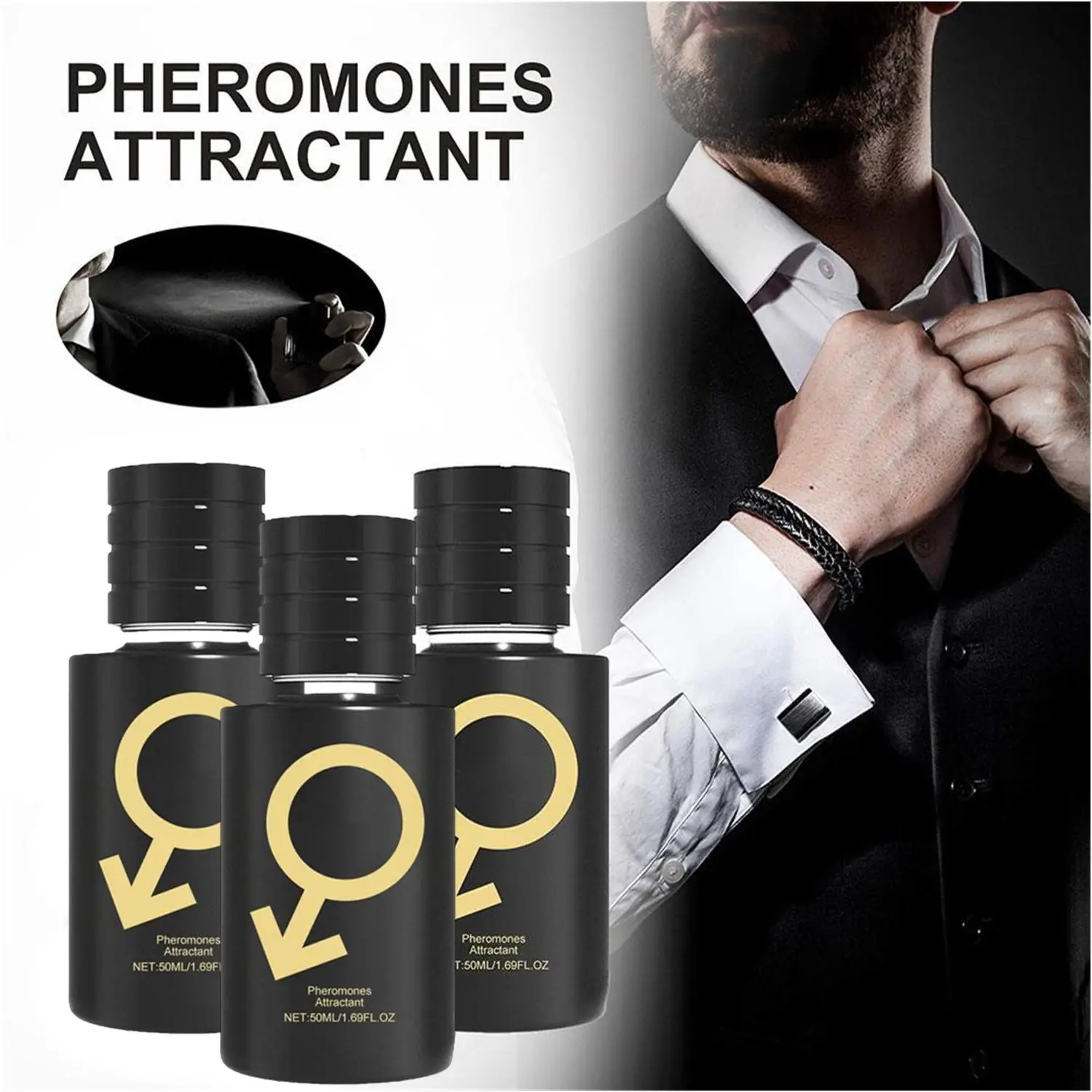 3X Sandalwood Perfume For Men Show Long Lasting Fragrace Anti Sweat Body Deodorant Spray Attract Women Perfume For Dating