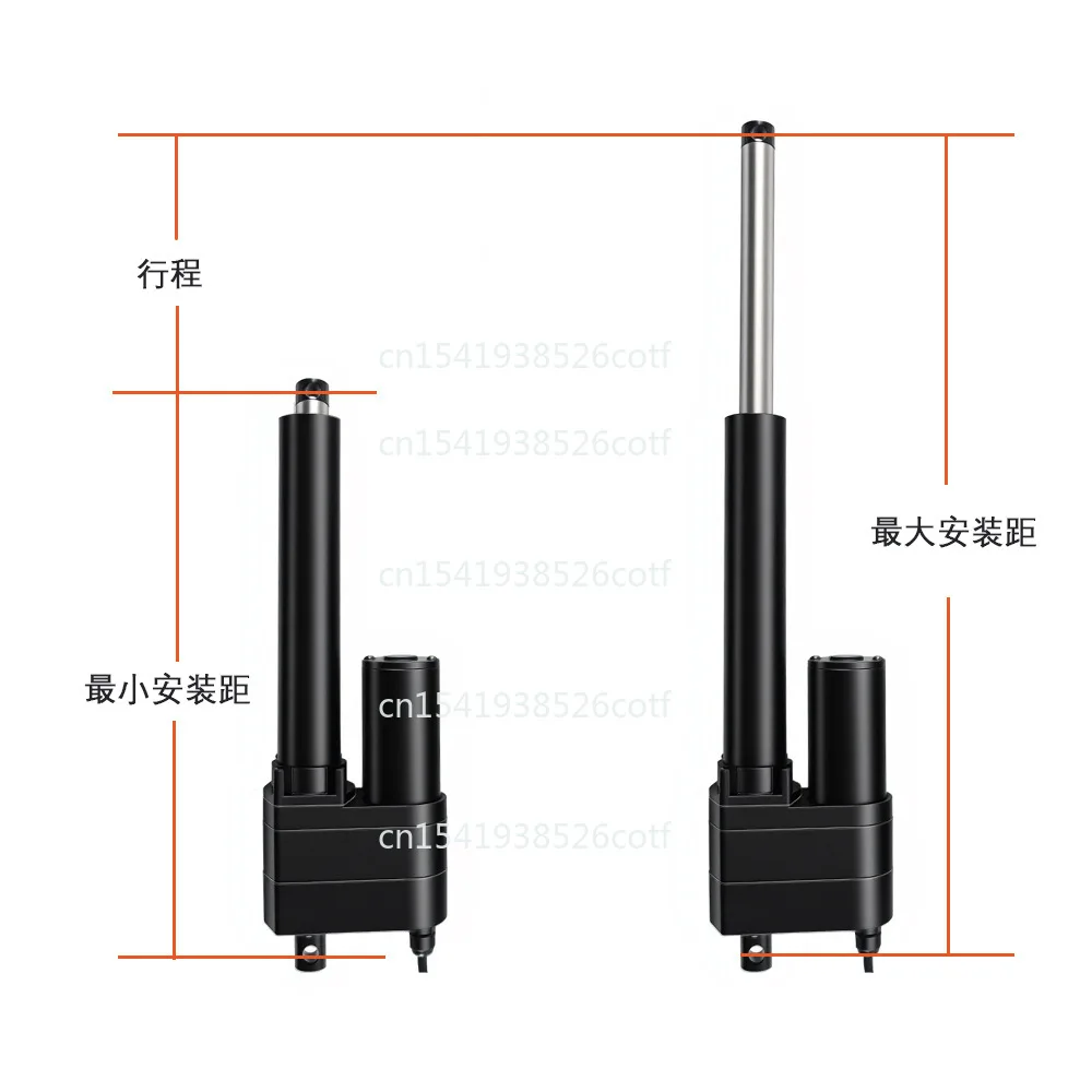 50mm IP65 10000N Car Tailgate Push-Pull Lifting Rod Outdoor RV Support Rod Electric Push Rod
