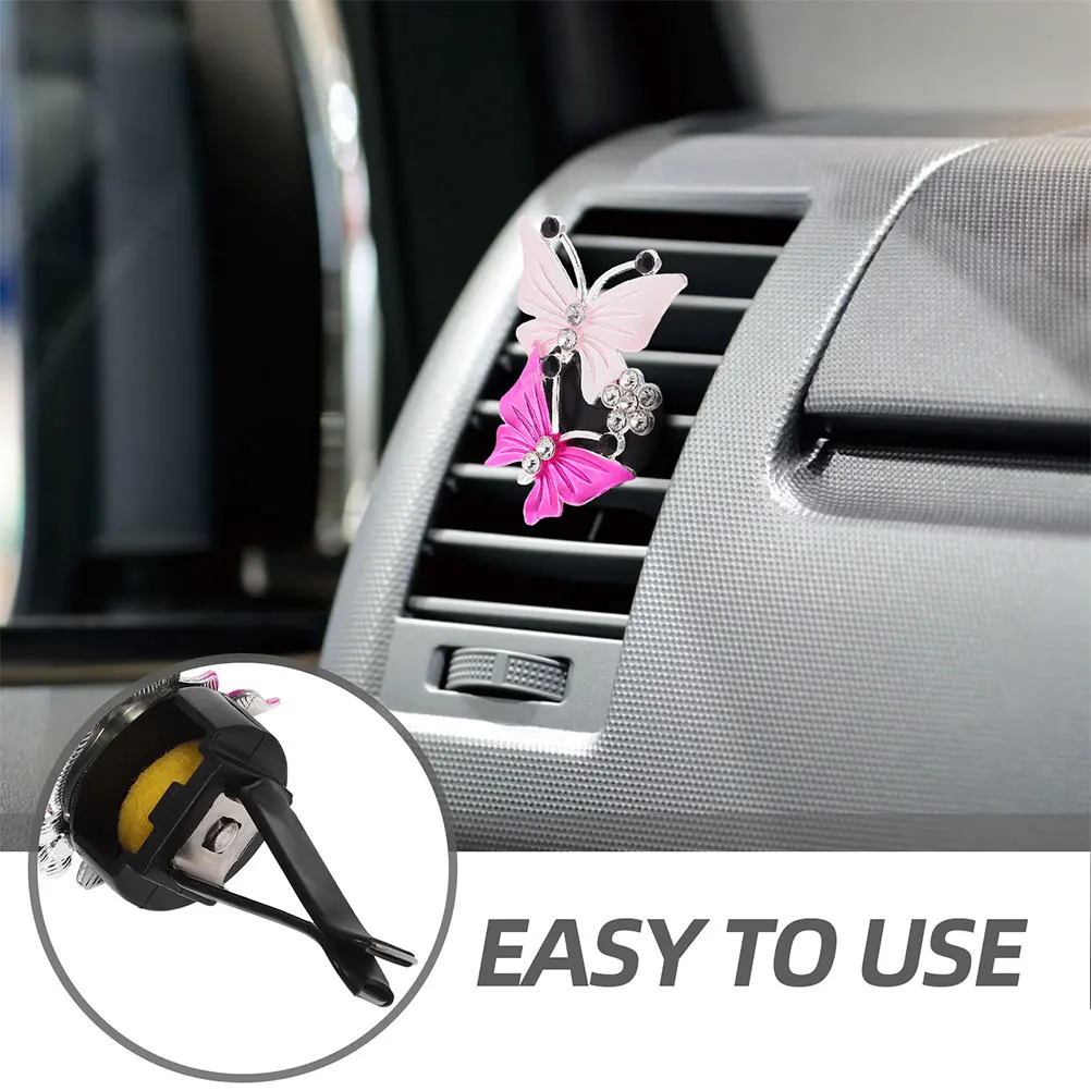 

3pcs Vent Clip Butterfly Accessories Air Freshener Zinc Alloy Women Stylish Decorative Practical Car Perfume Clips Auto