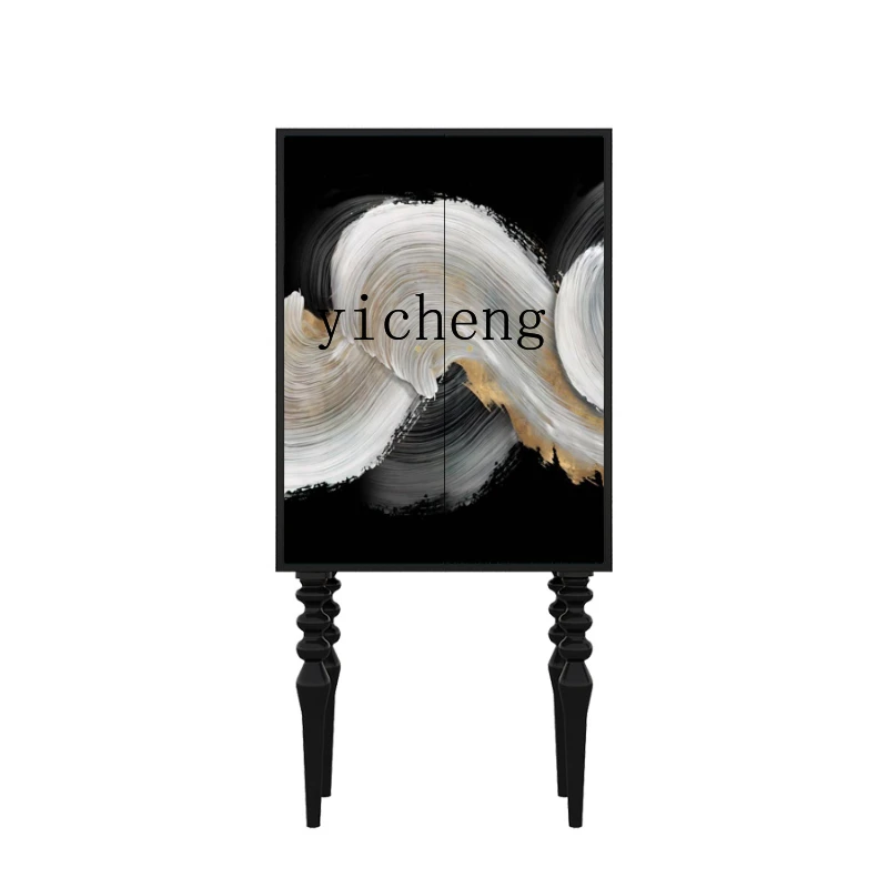 

Clothes Closet Collection and Storage Integrated Multifunctional Solid Wood Side Cabinet Curio Cabinet High Foot Cabinet