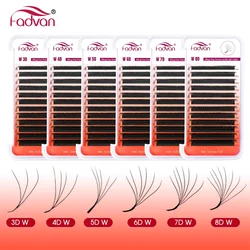 FADVAN W Shape 3D 4D 5D 6D 7D 8D Premade Fans Eyelashes Extensions Natural Soft Light Individual Lashes