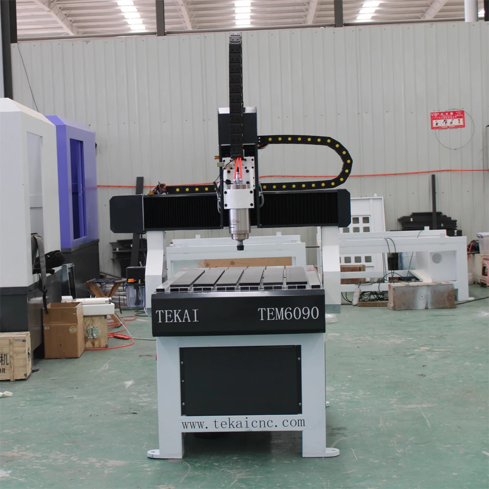 Kit Router Cnc kecil Mini Cnc 4 sumbu Cnc, 6090 penggilingan aluminium ukiran putar 6012 Desktop