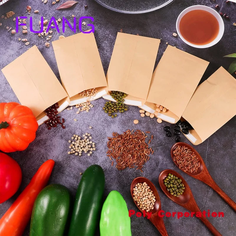 Custom  Seed Kraft Coin Envelopes Self-Adhesive Yellow Small Envelopes with Gummed Flap Paper Mini Envelopes