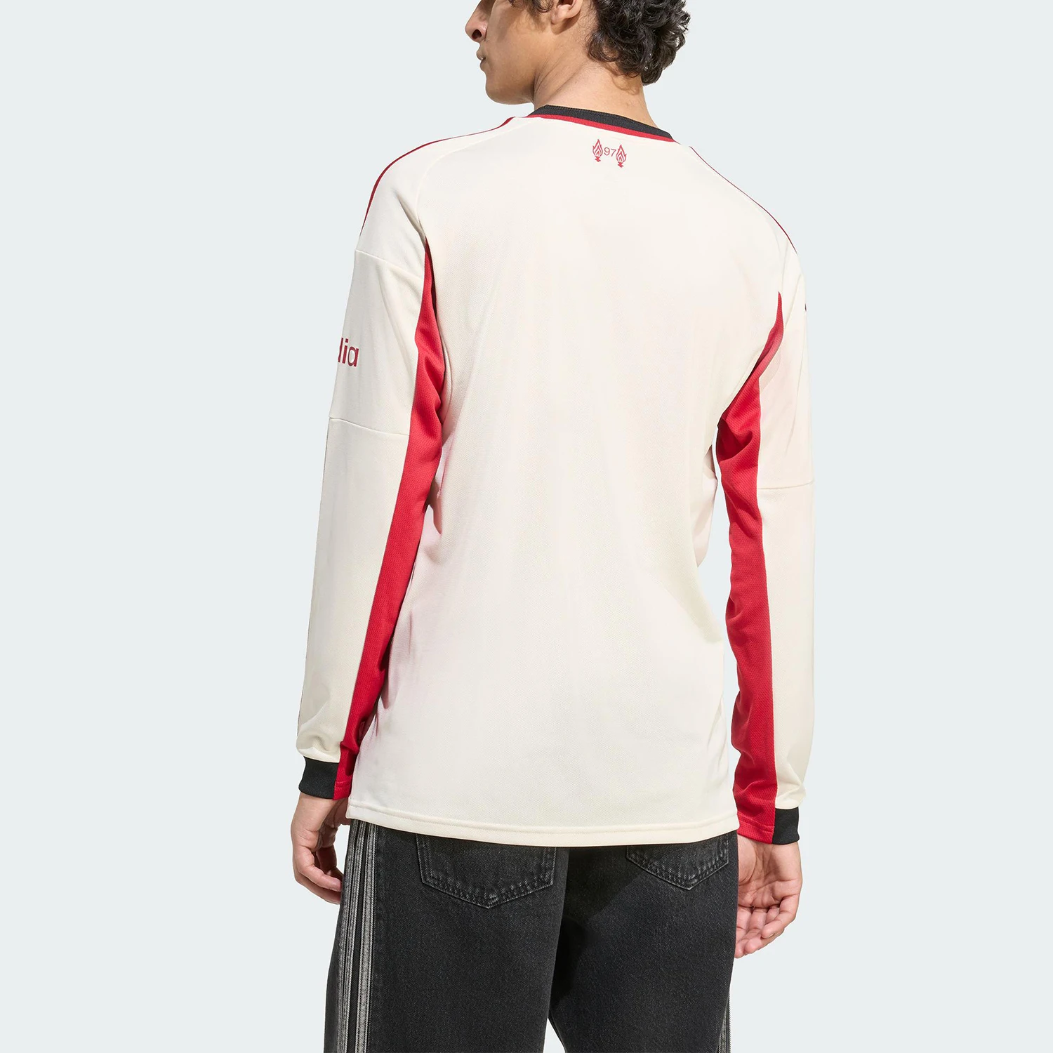 Adidas genuine LIVERPOOL men's football V-neck slim fit long sleeved shirt JV6448