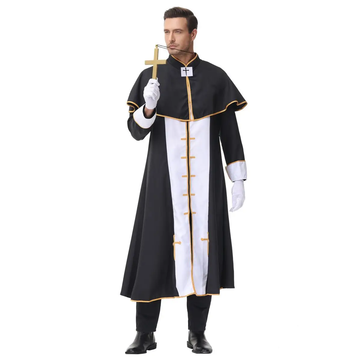   Novo medieval feiticeiro sacerdote cosplay traje loween morte deus robe role-plang outfit traje tradicional chinês feminino