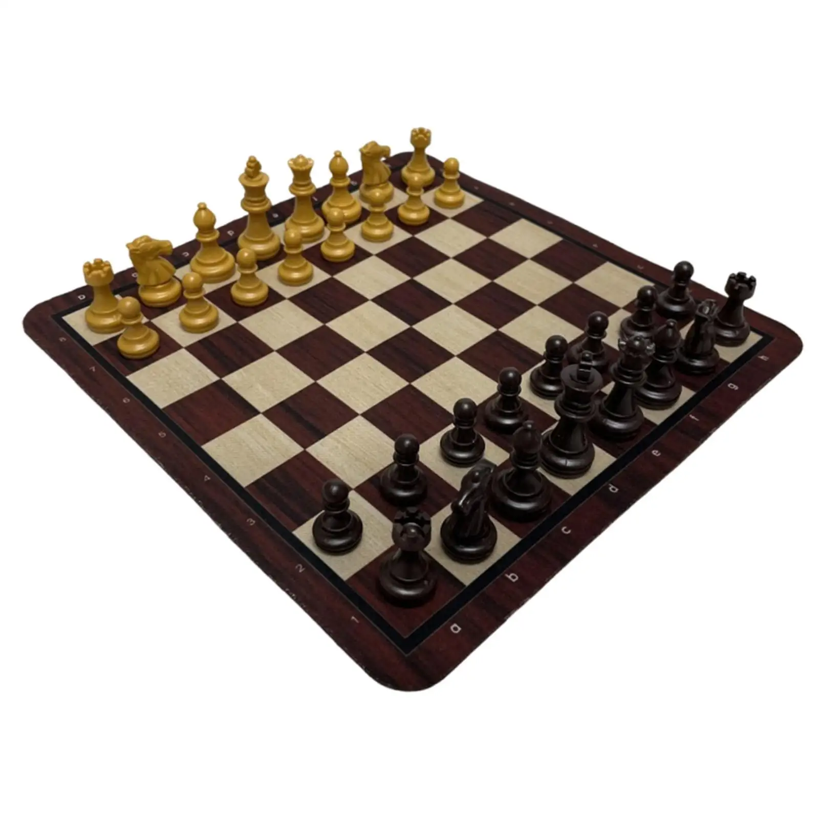 Portable Folding Chess Board Non Slip Rubber Base for Kids Adults Family Game Night Travel Set