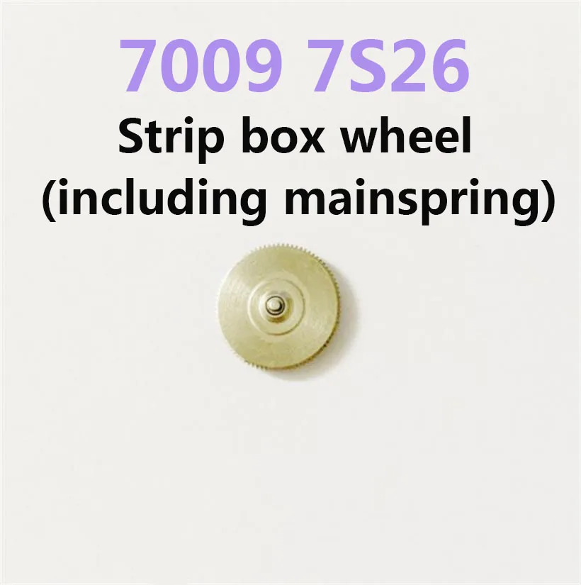 For Seiko 7009 7S26 A/B Movement Clockwork Spring Strip Box Wheel(including Mainspring) Large Steel Wheel Watch Accessories