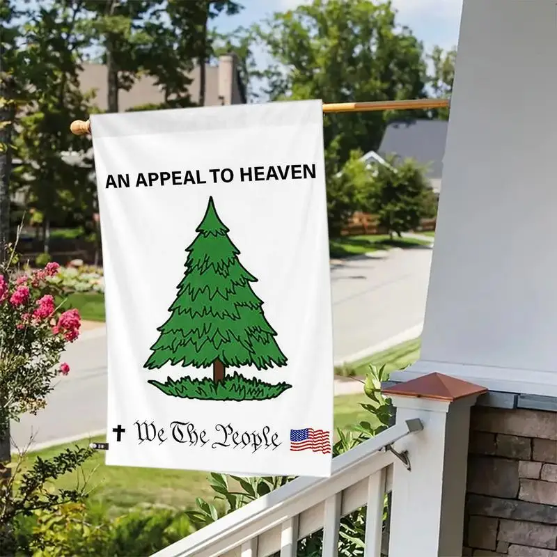 Patriotic Yard Flags Pine Tree Welcome Spring Flag 12x18 Inch Vivid Color Double Sided Signs & Signals For Yard Lawn Porch