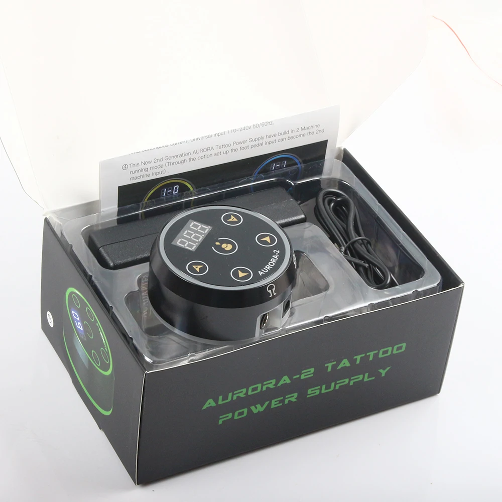

Tattoo Pen Dual Input Power Controller Digital LCD Touch Screen Professional Tattoo Power Supply For Rotating Coil Tattoo Machin