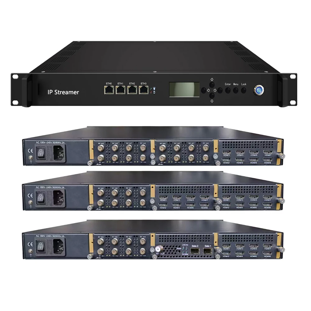 IP Streaming Media Player HDMI DVB-T2 DVB-S2 Multi-Channel Input for Protocol Conversion and IPTV Systems