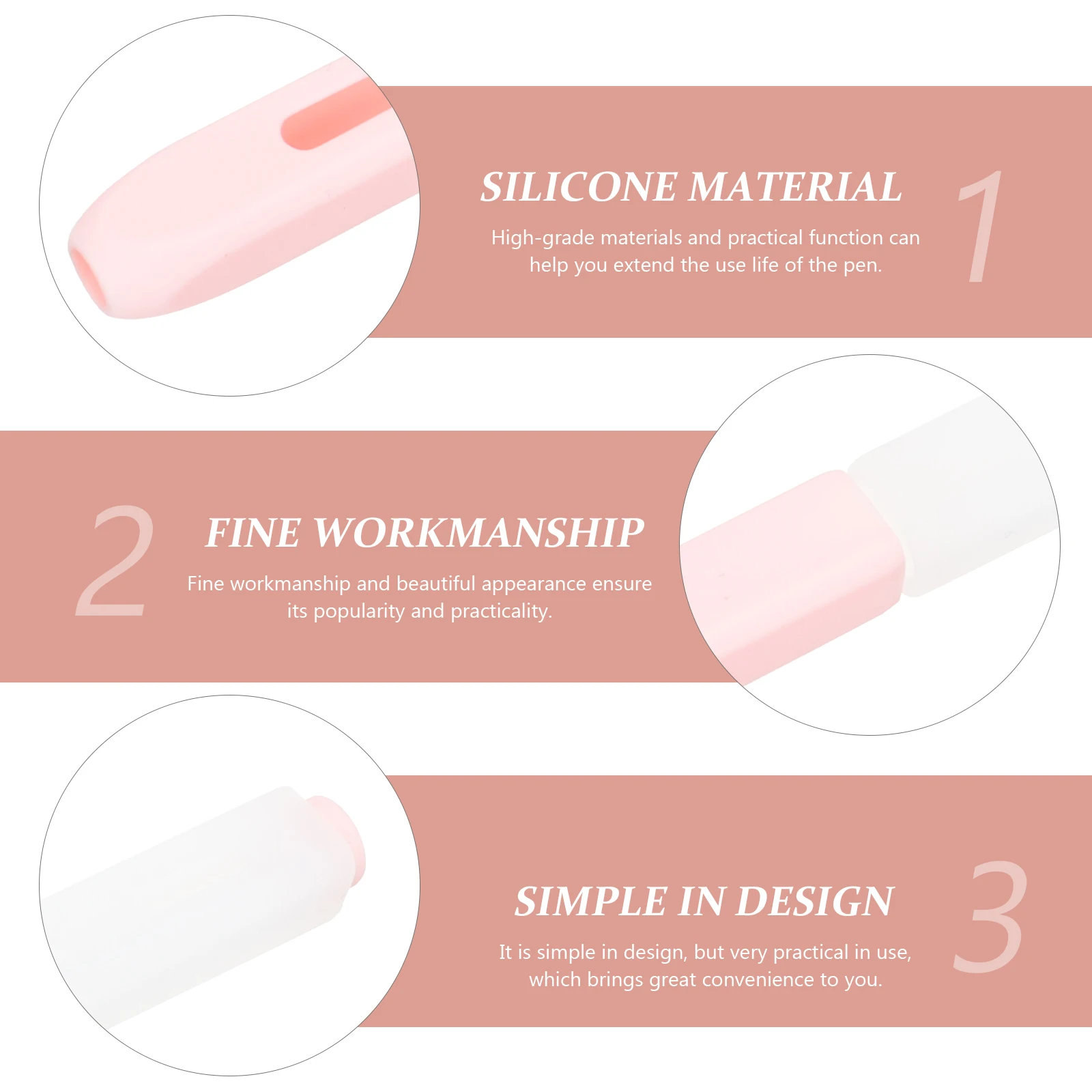 

Stylus Sleeve Silicone Pen Case Pencil Protective Covers for Pink Silica Gel Sleeves