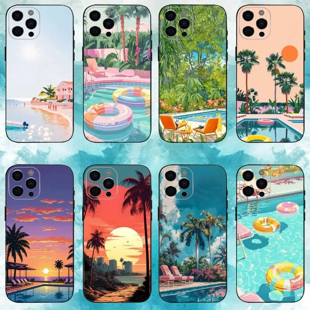 حافظة هاتف D-David H-Hockney لهاتف iPhone17,16,15,14,13,12,11 Plus، Pro Max غطاء أسود ناعم #1