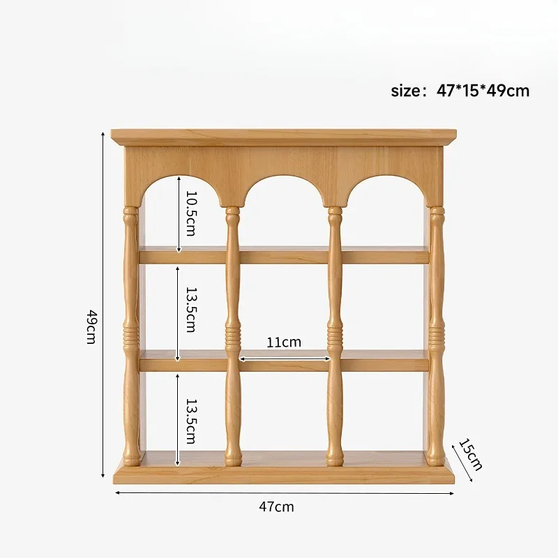 Francuski kubek, solidny drewniany uchwyt na kubek, kubek do kawy na ścianie, dekoracja ścienna, wiszący retro regał ekspozycyjny, regał do przechowywania, regał na perfumy.