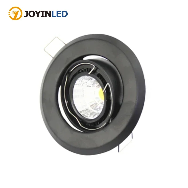 

Double Rings Front Clip Beveled Surface Iron Made Recessed Spotlights Housing for GU10/MR16 Module Led or Halogen Bulbs