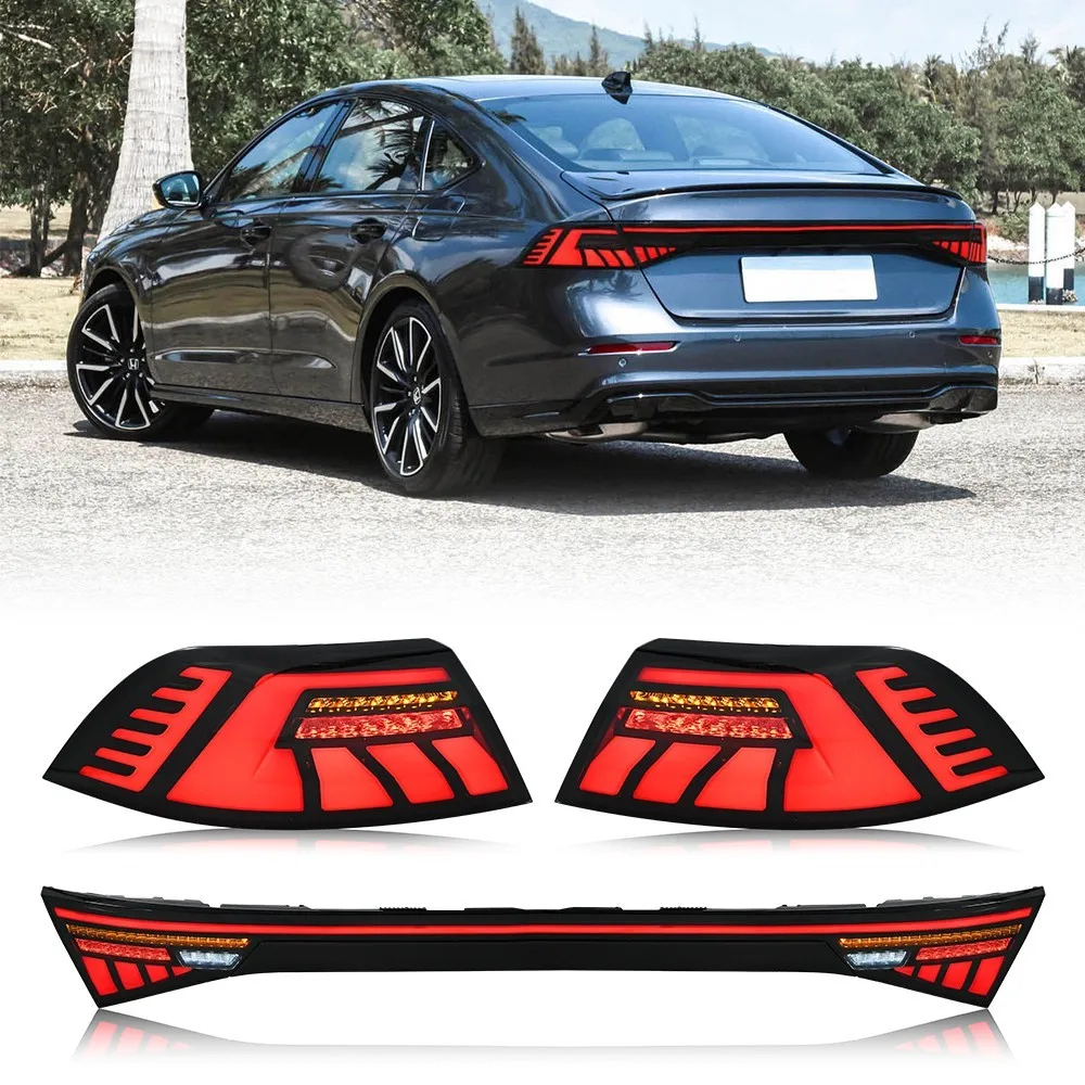 

DRL LED Tail Lights Assembly for 2023-2025 11th Gen Honda Accord Sedan Smoked Rear Lights