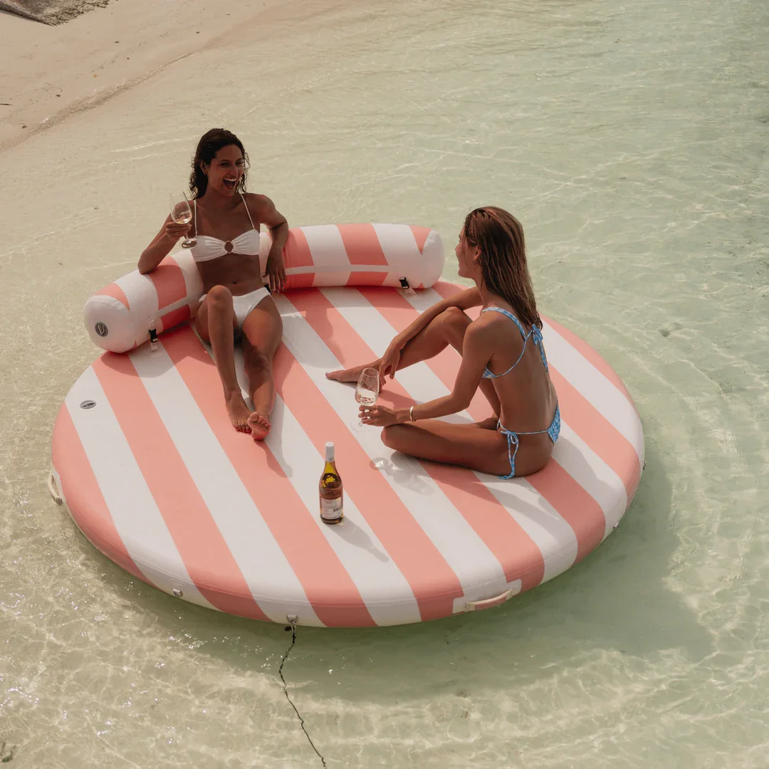 New Design Inflatable Circular Water Hammock Durable Drop Stitch Floating Dock with Backrest