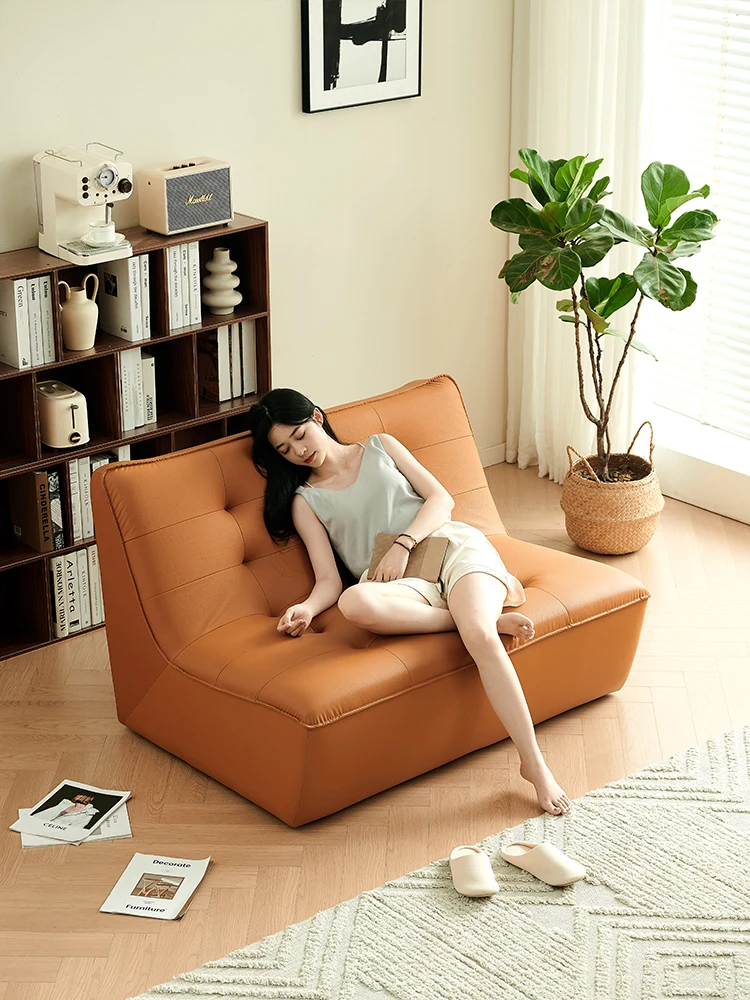 

Nordic minimalist single person sofa, small unit type cat scratch fur caterpillar lazy recliner chair, waterproof and wash free